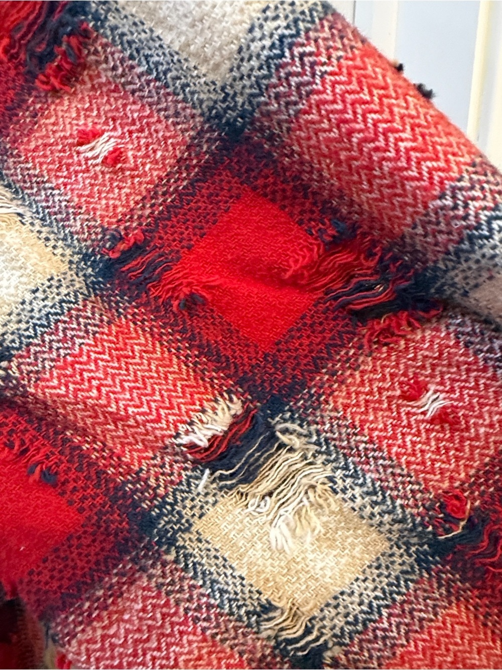 POL Long Sleeve Distressed Red Plaid Woven Button Down Shirt NEW FALL WINTER - Picture 8 of 14